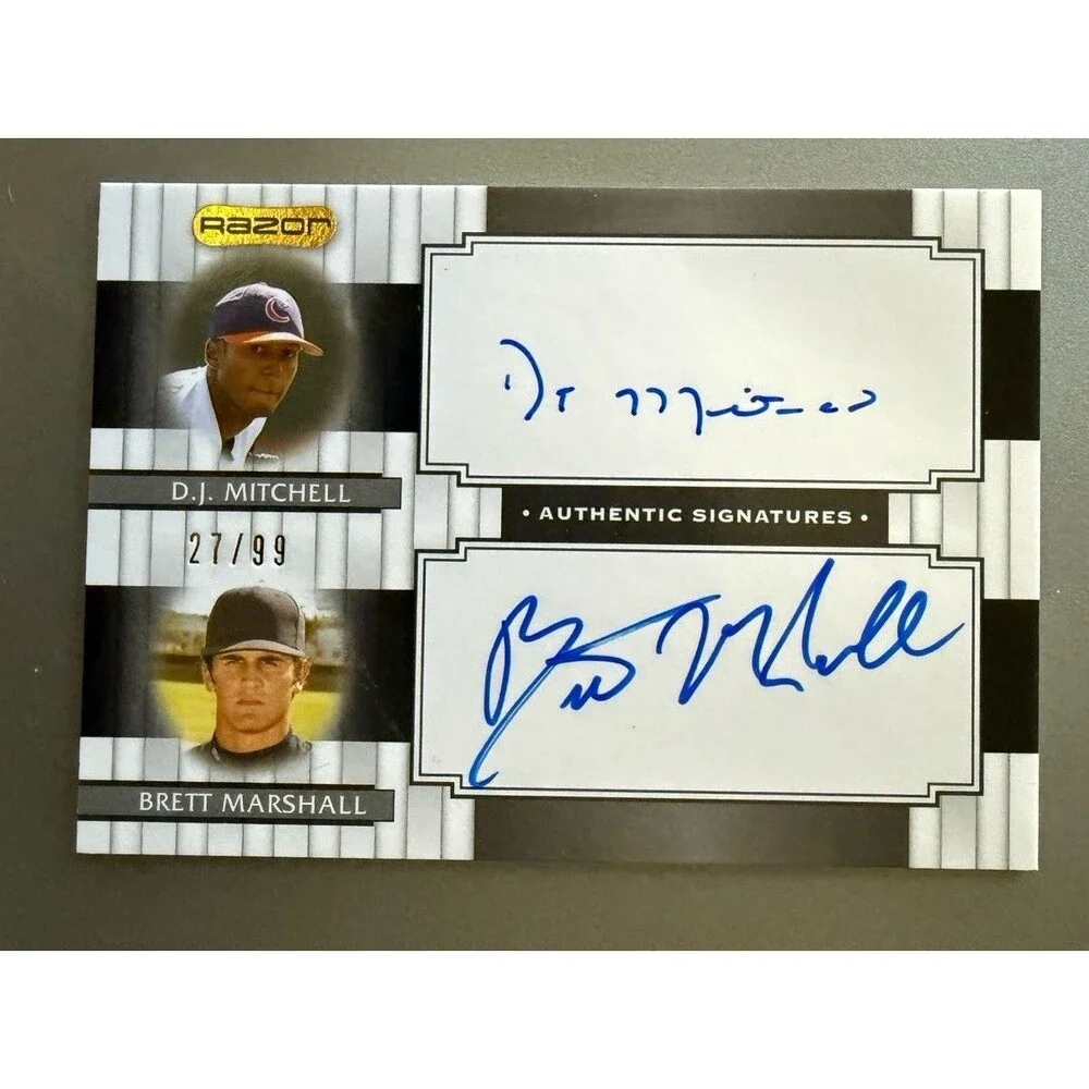 2008 Razor Signature Series 86/99 DJ Mitchell Brett Marshall #DS-13 Auto 0e3